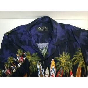 Favant Design Hawaiian Aloha‎ Mens Shirt Size Small Short Sleeve Button Up